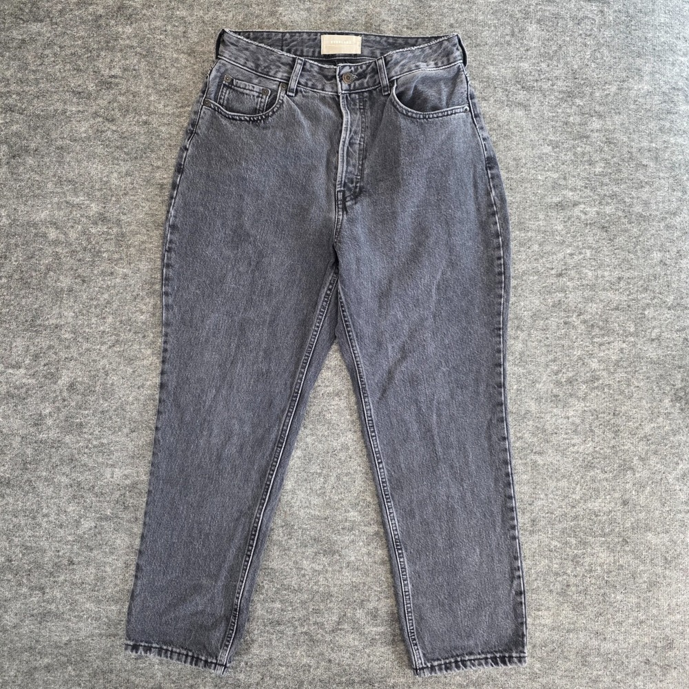 Everlane The Curvy 90s Cheeky Straight Jeans Womens 29‎ Black High Rise 28x26